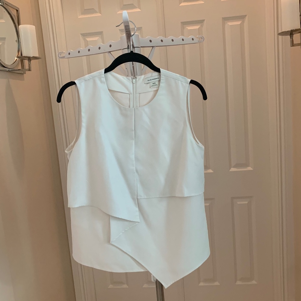 NWOT Club Monaco Ivory Sleeveless Top sz M